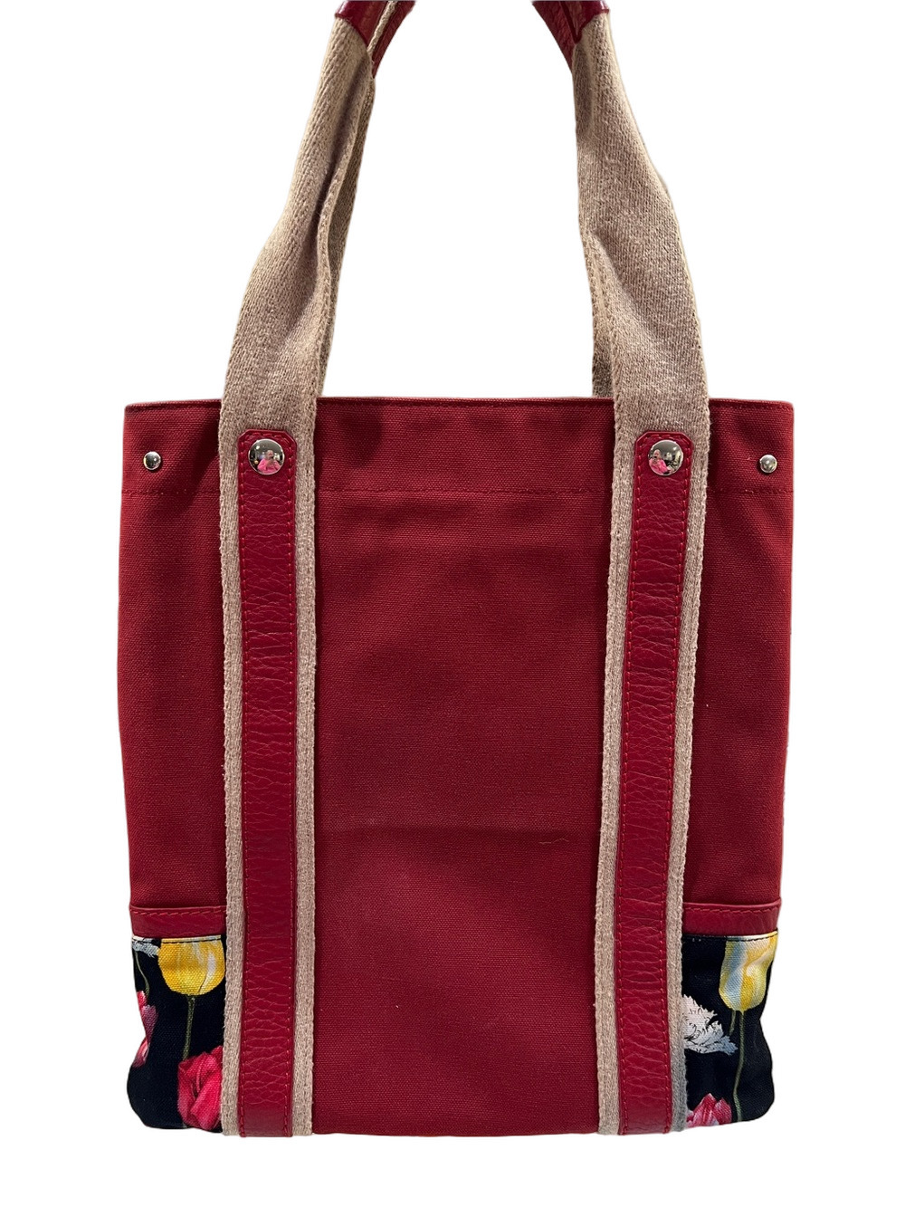 Dolce & Gabbana Red Tulip Canvas Tote - Picture 5 of 13